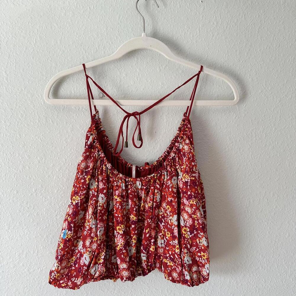 NWT Free People Daisy Babe Cropped Tank Burnt Orange Size XS - Picture 5 of 8